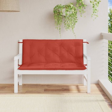 vidaXL Μαξιλάρι Πάγκου Κήπου Κόκκινο Μελανζέ 120x50x7cm Ύφασμα