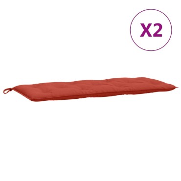 vidaXL Μαξιλάρι Πάγκου Κήπου Κόκκινο Μελανζέ 120x50x7cm Ύφασμα