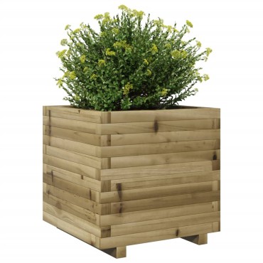 vidaXL Ζαρντινιέρα Κήπου 50x50x49,5 εκ. από Εμποτισμένο Ξύλο Πεύκου