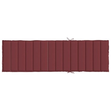 vidaXL Μαξιλάρι Ξαπλώστρας Μπορντό Μελανζέ 200x60x4cm Ύφασμα