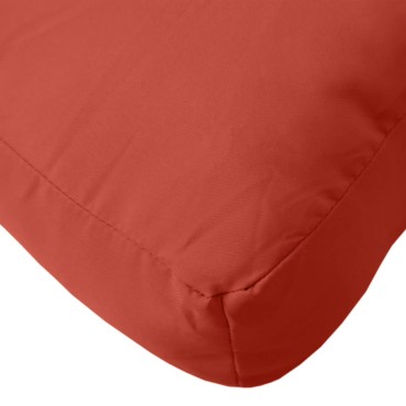 vidaXL Μαξιλάρι Παλέτας Κόκκινο 60x60x9,5cm Ύφασμα