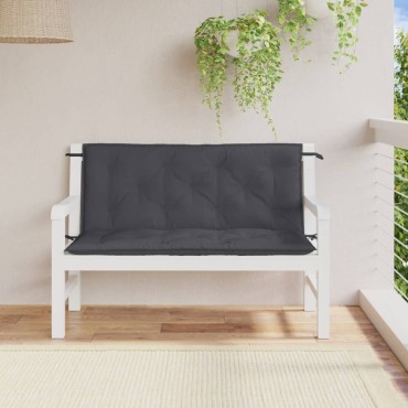 vidaXL Μαξιλάρι Πάγκου Κήπου Ανθρακί Μελανζέ 120x50x7cm Ύφασμα