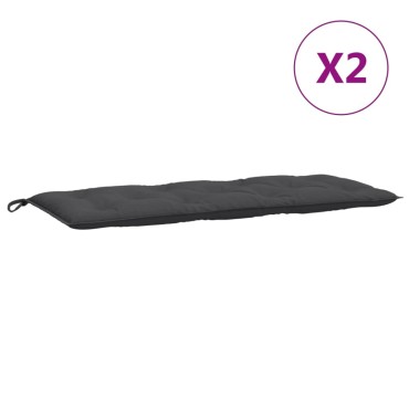 vidaXL Μαξιλάρι Πάγκου Κήπου Ανθρακί Μελανζέ 120x50x7cm Ύφασμα