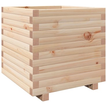 vidaXL Ζαρντινιέρα Κήπου 50x50x49,5 εκ από Μασίφ Ξύλο Πεύκου
