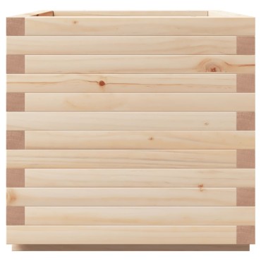 vidaXL Ζαρντινιέρα Κήπου 50x50x49,5 εκ από Μασίφ Ξύλο Πεύκου