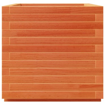 vidaXL Ζαρντινιέρα Καφέ Κεριού 50x50x49,5 εκ. από Μασίφ Ξύλο Πεύκου