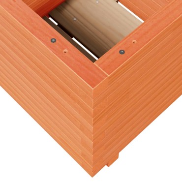 vidaXL Ζαρντινιέρα Καφέ Κεριού 50x50x49,5 εκ. από Μασίφ Ξύλο Πεύκου