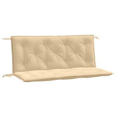 vidaXL Μαξιλάρι Πάγκου Κήπου Μπεζ Μελανζέ 120x50x7cm Ύφασμα