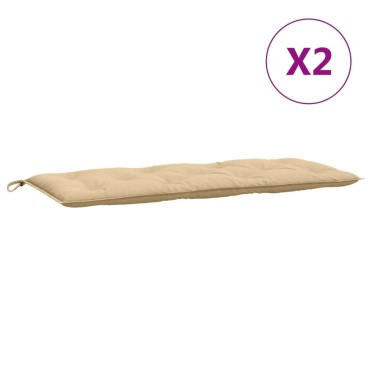 vidaXL Μαξιλάρι Πάγκου Κήπου Μπεζ Μελανζέ 120x50x7cm Ύφασμα