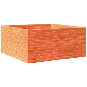 vidaXL Ζαρντινιέρα Καφέ Κεριού 100x100x46 εκ. από Μασίφ Ξύλο Πεύκου