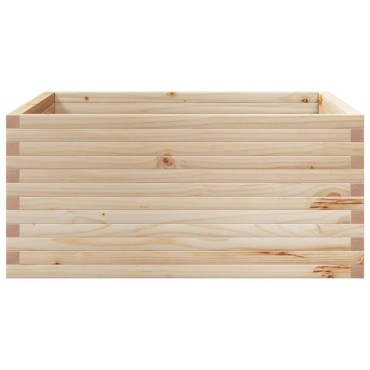 vidaXL Ζαρντινιέρα Κήπου 100x100x46 εκ από Μασίφ Ξύλο Πεύκου