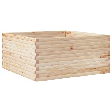 vidaXL Ζαρντινιέρα Κήπου 100x100x46 εκ από Μασίφ Ξύλο Πεύκου
