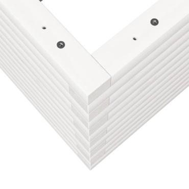 vidaXL Ζαρντινιέρα Κήπου Λευκή 80x80x46 εκ. από Μασίφ Ξύλο Πεύκου
