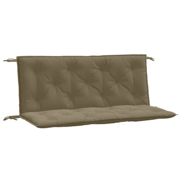 vidaXL Μαξιλάρια Πάγκου Κήπου 2 τεμ. Taupe Μελανζέ 120x50x7cm Ύφ.