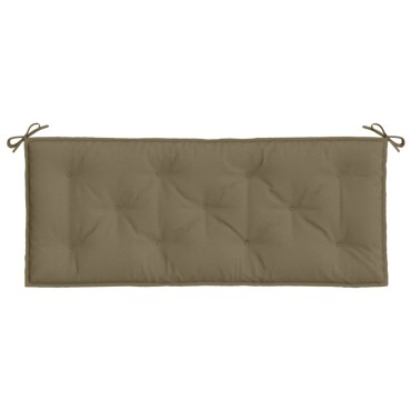 vidaXL Μαξιλάρια Πάγκου Κήπου 2 τεμ. Taupe Μελανζέ 120x50x7cm Ύφ.
