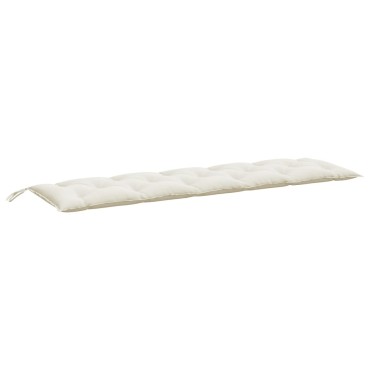 vidaXL Μαξιλάρι Πάγκου Κήπου Κρεμ Μελανζέ 180x50x7cm Ύφασμα