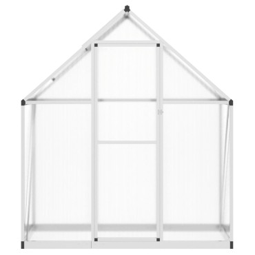 vidaXL Θερμοκήπιο με Πλαίσιο Βάσης Ασημί 169x58x195 εκ. Αλουμινίου