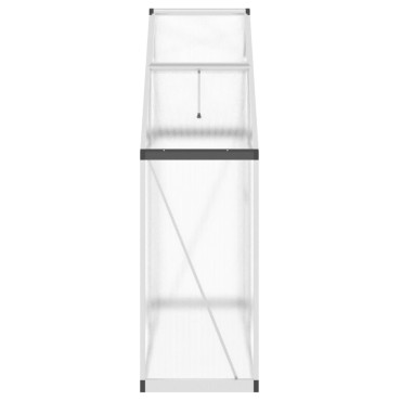 vidaXL Θερμοκήπιο με Πλαίσιο Βάσης Ασημί 169x58x195 εκ. Αλουμινίου