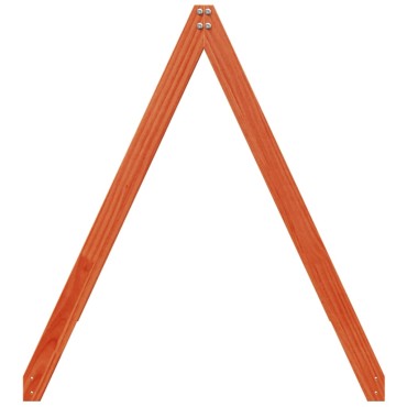 vidaXL Οροφή Κρεβατιού Παιδική Καφέ 199x95,5x88 εκ. Μασίφ Ξύλο Πεύκου