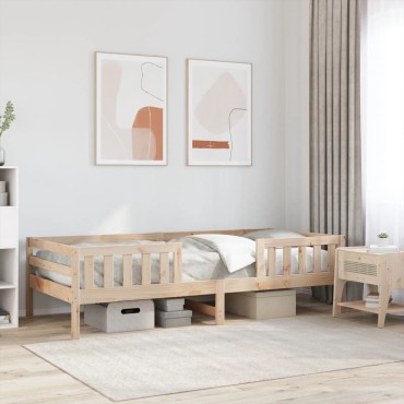 vidaXL Σκελετός Κρεβατιού Χωρίς Στρώμα 90x190cm Μασίφ Ξύλο Πεύκου 1 τεμ. - Μονό