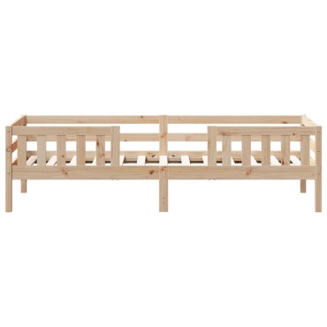vidaXL Σκελετός Κρεβατιού Χωρίς Στρώμα 90x190cm Μασίφ Ξύλο Πεύκου 1 τεμ. - Μονό