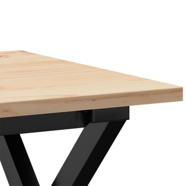 vidaXL Τραπεζάκι Σαλονιού Πλαίσιο Χ 40x40x35cm Μασίφ Πεύκο/Ατσάλι
