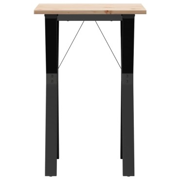 vidaXL Τραπέζι Τραπεζαρίας Πλαίσιο Υ50x50x75cm Μασίφ Πεύκο/Ατσάλι 1 τεμ.