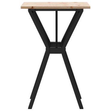 vidaXL Τραπέζι Τραπεζαρίας Πλαίσιο Υ50x50x75cm Μασίφ Πεύκο/Ατσάλι 1 τεμ.