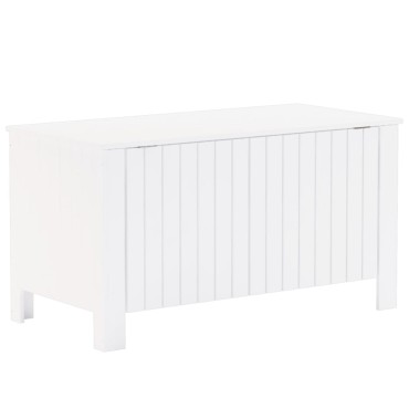 vidaXL Κουτί Αποθήκευσης με Καπάκι RANA Λευκό 100x49x54cm Μασίφ Πεύκο 1 τεμ.
