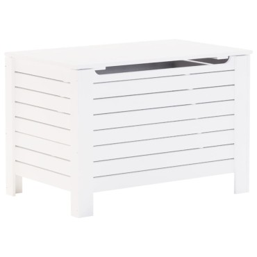 vidaXL Κουτί Αποθήκευσης με Καπάκι RANA Λευκό 100x49x54cm Μασίφ Πεύκο 1 τεμ.