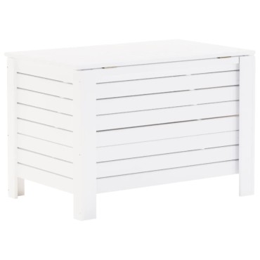 vidaXL Κουτί Αποθήκευσης με Καπάκι RANA Λευκό 100x49x54cm Μασίφ Πεύκο 1 τεμ.