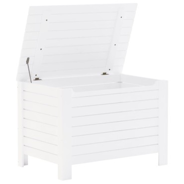 vidaXL Κουτί Αποθήκευσης με Καπάκι RANA Λευκό 100x49x54cm Μασίφ Πεύκο 1 τεμ.