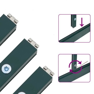 vidaXL Θερμοκήπιο με Πλαίσιο Βάσης Πράσινο 169x169x202 εκ. Αλουμίνιο