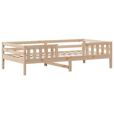vidaXL Σκελετός Κρεβατιού Χωρίς Στρώμα 90x200cm Μασίφ Ξύλο Πεύκου 1 τεμ. - Μονό