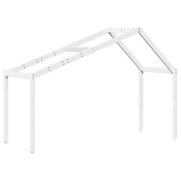 vidaXL Οροφή Κρεβατιού Παιδική Λευκό 213x85,5x144,5 εκ. Ξύλο Πεύκου