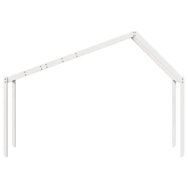 vidaXL Οροφή Κρεβατιού Παιδική Λευκό 213x85,5x144,5 εκ. Ξύλο Πεύκου