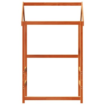 vidaXL Οροφή Κρεβατιού Παιδική Καφέ 108x70x176,5 εκ. Μασίφ Ξύλο Πεύκου