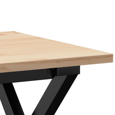 vidaXL Τραπεζάκι Σαλονιού Πλαίσιο Χ 50x50x35cm Μασίφ Πεύκο/Ατσάλι