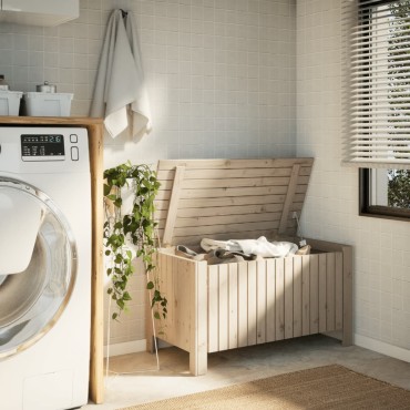 vidaXL Κουτί Αποθήκευσης με Καπάκι RANA 100x49x54cm Μασίφ Ξύλο Πεύκου 1 τεμ.