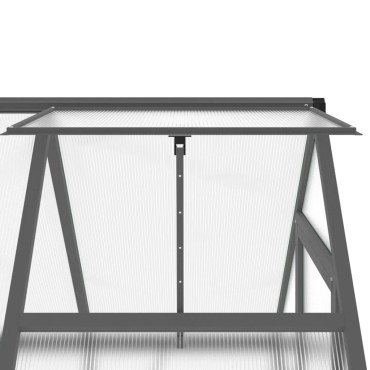 vidaXL Θερμοκήπιο με Πλαίσιο Βάσης Ανθρακί 169x114x202 εκ. Αλουμίνιο