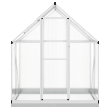 vidaXL Θερμοκήπιο με Πλαίσιο Βάσης Ασημί 169x114x202 εκ. Αλουμίνιο
