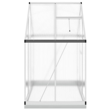 vidaXL Θερμοκήπιο με Πλαίσιο Βάσης Ασημί 169x114x202 εκ. Αλουμίνιο