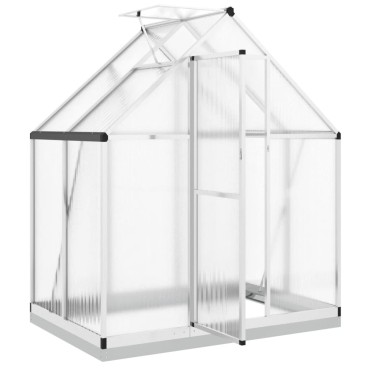 vidaXL Θερμοκήπιο με Πλαίσιο Βάσης Ασημί 169x114x202 εκ. Αλουμίνιο
