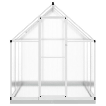 vidaXL Θερμοκήπιο με Πλαίσιο Βάσης Ασημί 169x169x202 εκ. Αλουμίνιο