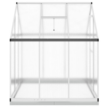 vidaXL Θερμοκήπιο με Πλαίσιο Βάσης Ασημί 169x169x202 εκ. Αλουμίνιο