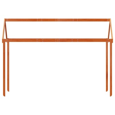 vidaXL Οροφή Κρεβατιού Παιδική Καφέ 217x95,5x159 εκ. Μασίφ Ξύλο Πεύκου
