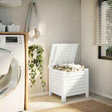 vidaXL Κουτί Αποθήκευσης με Καπάκι RANA Λευκό 60x49x54cm Μασίφ Πεύκο 1 τεμ.