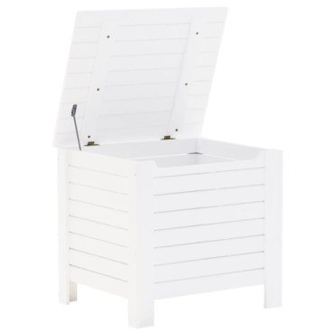 vidaXL Κουτί Αποθήκευσης με Καπάκι RANA Λευκό 60x49x54cm Μασίφ Πεύκο 1 τεμ.