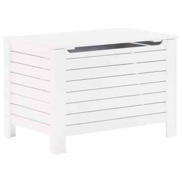 vidaXL Κουτί Αποθήκευσης με Καπάκι RANA Λευκό 80x49x54cm Μασίφ Πεύκο 1 τεμ.