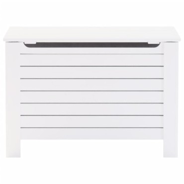 vidaXL Κουτί Αποθήκευσης με Καπάκι RANA Λευκό 80x49x54cm Μασίφ Πεύκο 1 τεμ.